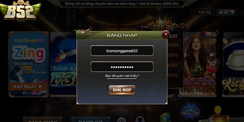 Hướng dẫn đăng nhập B52 Club đơn giản nhất